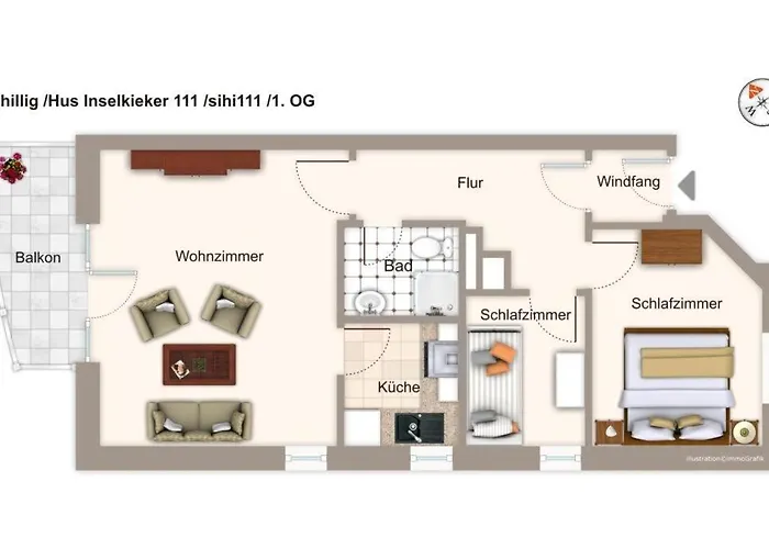 Hus Inselkieker Hus Inselkieker 111 아파트 쉴리그